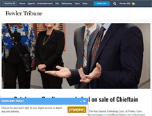 Tablet Screenshot of fowlertribune.com